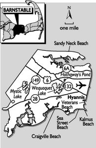 Barnstable Beach Map