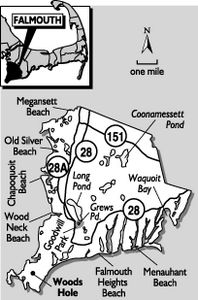 Falmouth Beach Map