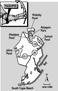 Mashpee Beach map